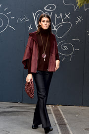Eco shearling color burgundi